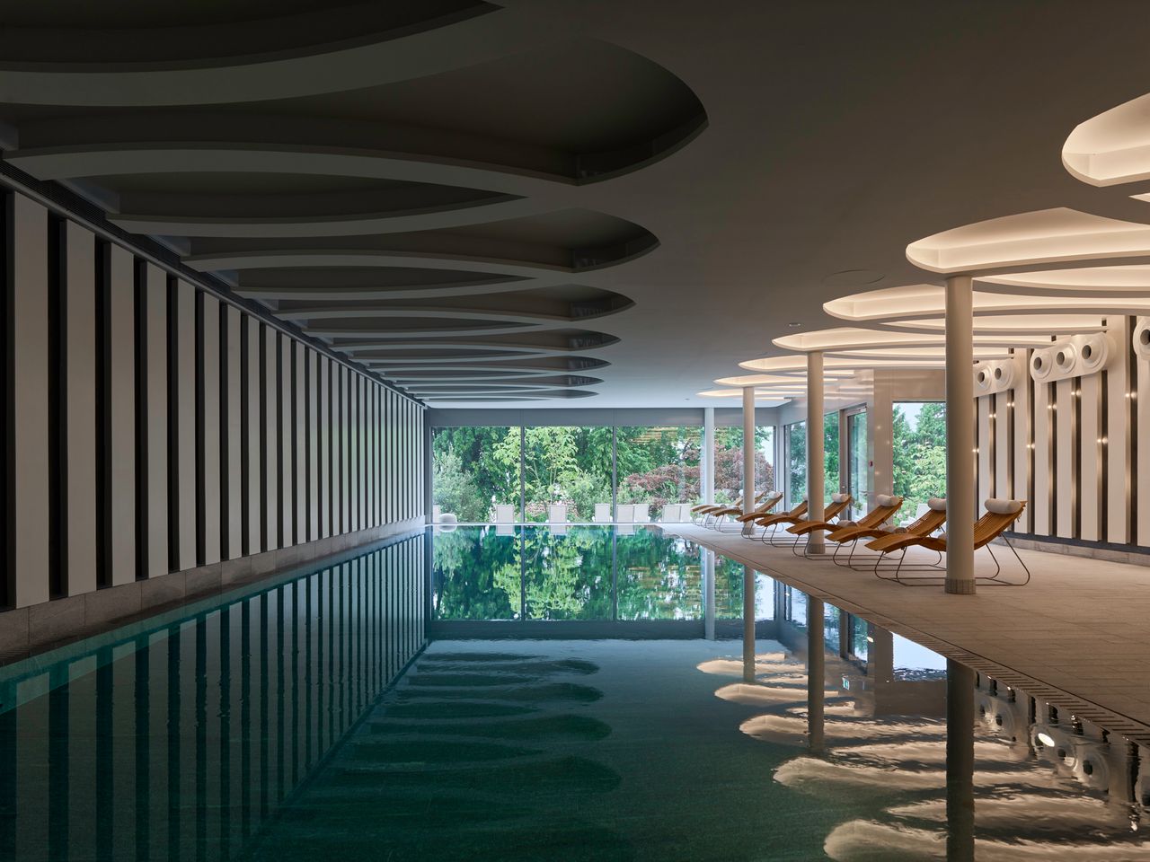 Indoor spa pool at Chenot Palace Weggis