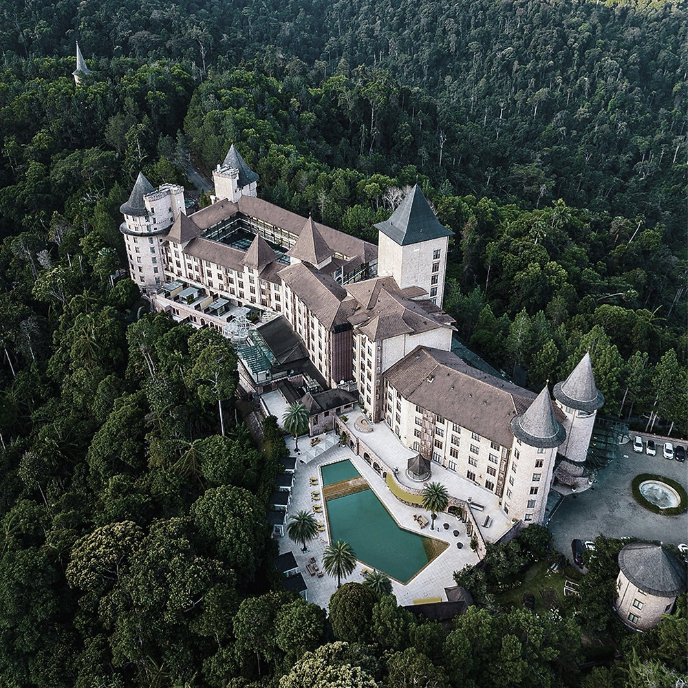 The Chateau Spa and Wellness Resort surrounded by rainforest in Malaysia